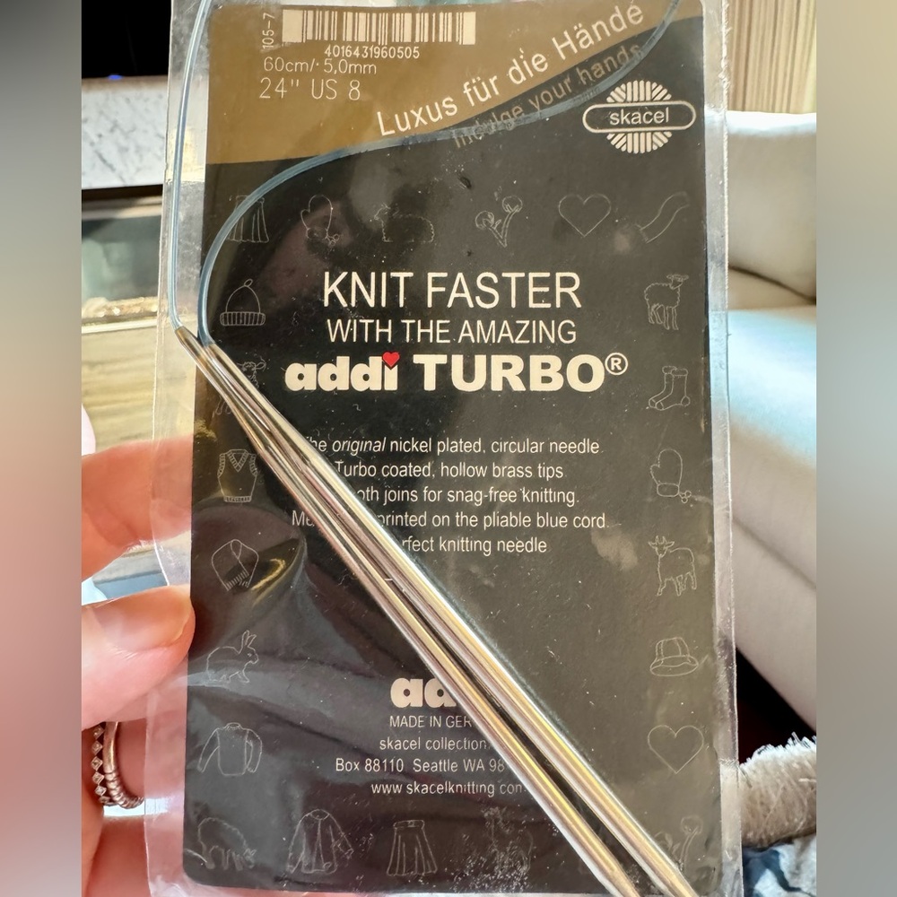 Addi Turbo Circular Needle 24” USA 8